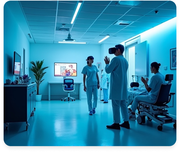 Pacjent i terapeuta podczas sesji VR